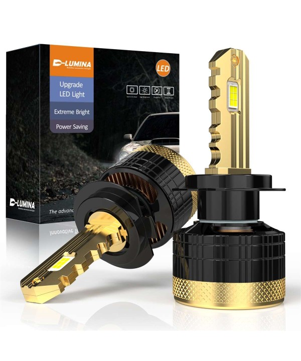 Kit Full Led Golden Key H7 120W 12000 Lumen 12V 6500K IP68 4 Volte Piu Luminoso