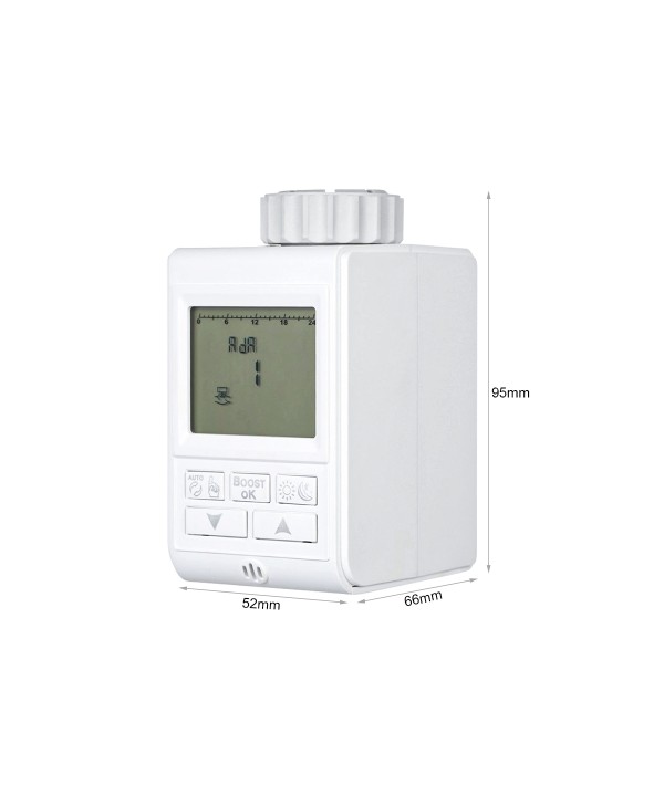 Termostato Digitale Programmabile con Sensore Valvola Per Termosifone Ad Acqua Alimentato da 3 Pile AA
