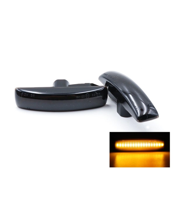 Kit Freccia Laterale a Led Side Marker Lente Nero Fume Luce Arancione Per Land Rover Discovery 3 4 Freelander 2 Range Rover Sport