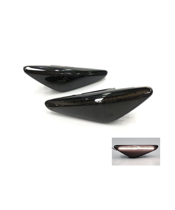 Kit Freccia Laterale a Led Side Marker Lente Nero Fume Luce Bianco Per BMW X5 E70 X3 F25 X6 E71 E46 OEM 63137171007 63137171008