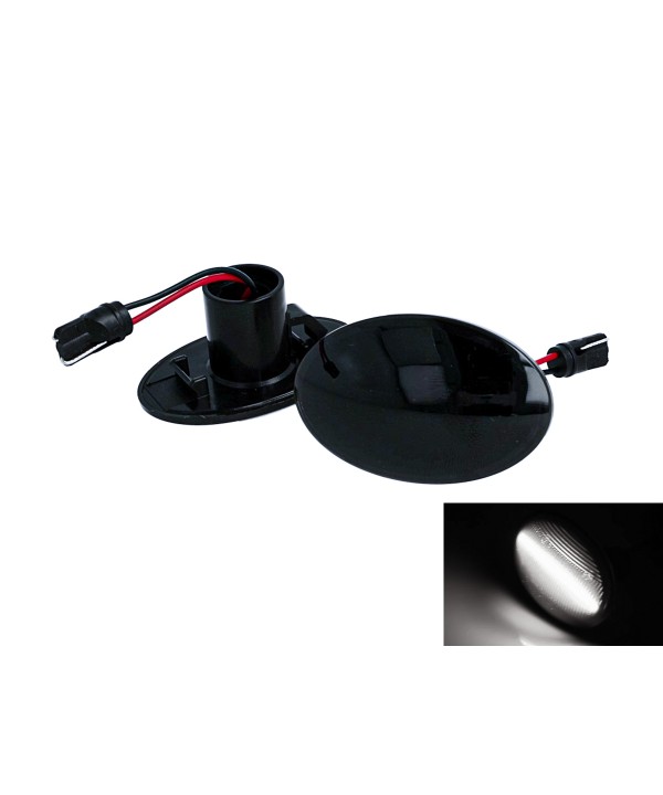 Kit Freccia Laterale a Led Side Marker Lente Nero Fume Luce Bianco Per Ford Fiesta KA Transit Tourneo OEM 96VT13K354AA