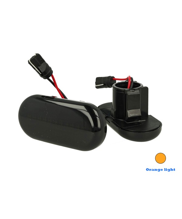 Kit Freccia Laterale a Led Side Marker Lente Nero Fume Luce Arancione Per Opel Vivaro Movano Nissan X70 7701047517 6030196E