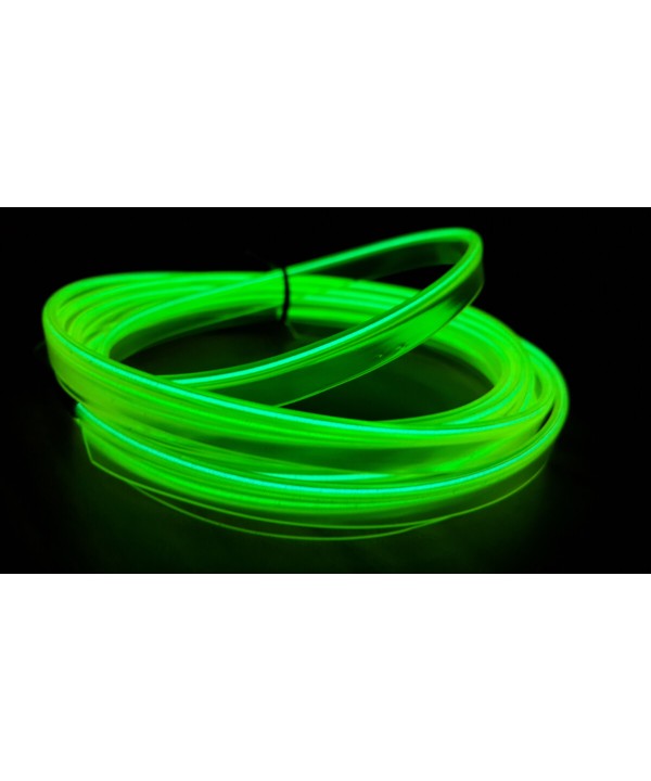 Stringa EL Striscia Neon Led Verde 5 Metri Flessibile Tagliabile Luce Decorativa Atmosfera Per Interno Auto Camion Camper Sfilata Moda