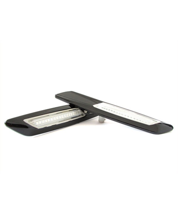 Kit Freccia Laterale a Led Side Marker Nero Cromato Lente Trasparente BMW E81 E82 E87 E88 E90 E91 E92 E93 E60 E61 F10