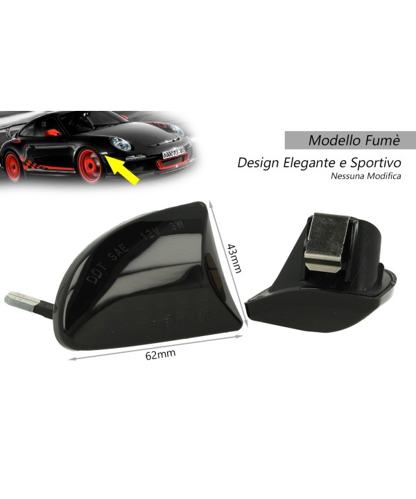 Kit Freccia Laterale a Led Side Marker Lente Fume Smart Fortwo W451 Coupe Cabrio OEM 4519067700C40A 4519067800C40A