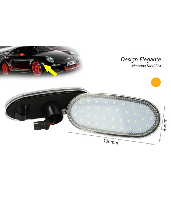 Kit Freccia Laterale a Led Side Marker Lente Trasparente Mercedes Benz Sprinter W906 VW Crafter 2006