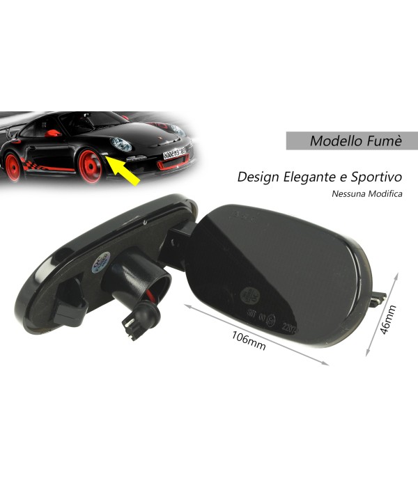 Kit Freccia Laterale a Led Side Marker Lente Fume Mercedes Benz Sprinter W906 VW Crafter 2006
