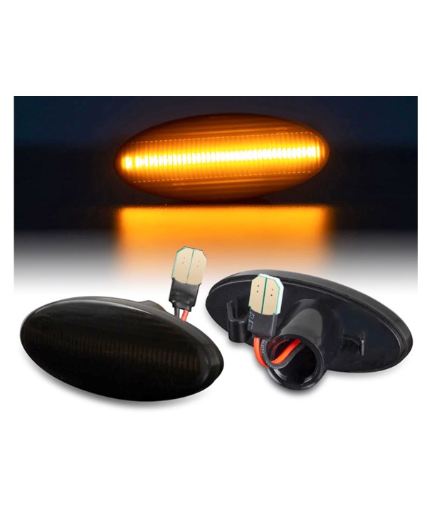 Kit Freccia Laterale a Led Side Marker Dinamica Lente Fume Per Opel Vectra B 1995-2002 Resistenza Inclusa