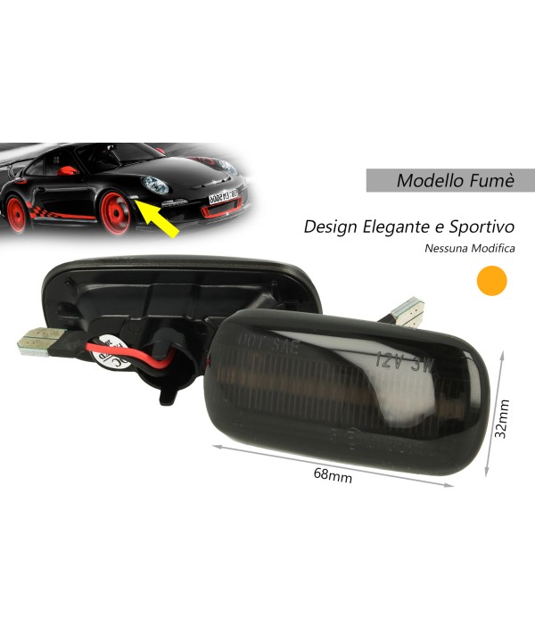Kit Freccia Laterale a Led Side Marker Dinamica Lente Fume Audi A3 S3 A4 S4 RS4 A6 S6 RS6 OEM 8E0949127