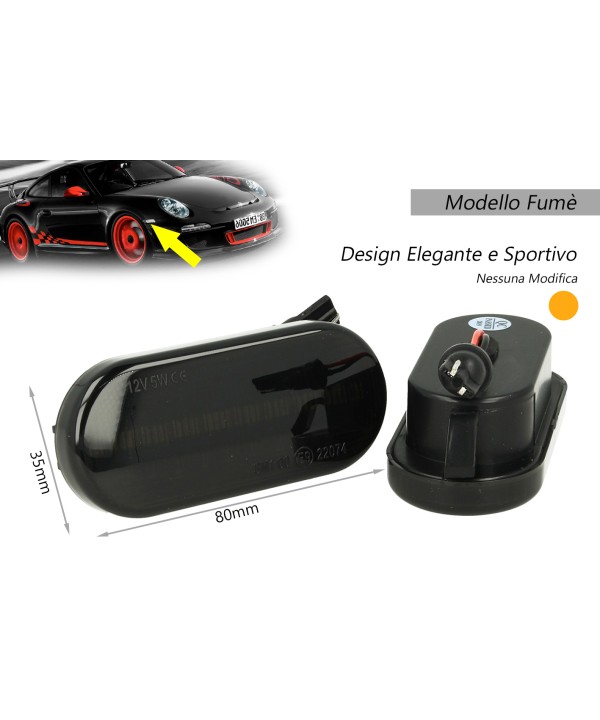 Kit Freccia Laterale a Led Side Marker Dinamica Lente Fume Seat Ibiza 6L Cordoba Toledo Leon Skoda Octavia OEM 14805294