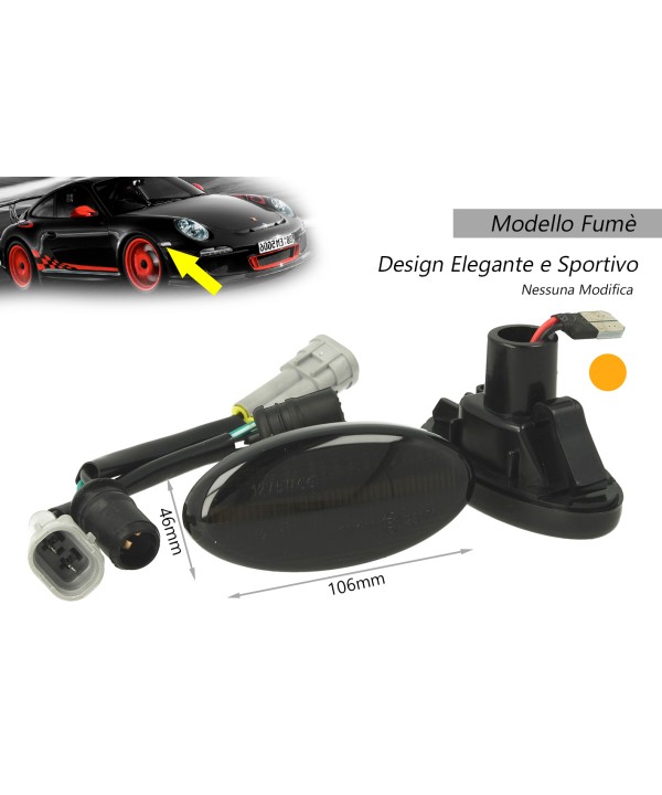 Kit Freccia Laterale a Led Side Marker Dinamica Lente Fume Mazda 2 3 5 MPV OEM GJ6A 51 120E