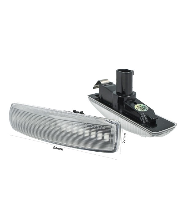 Kit Freccia Laterale a Led Side Marker Dinamica Lente Trasparente Land Rover Discovery 3 4 Freeland 2 Range Rover Sport OEM XGB000073