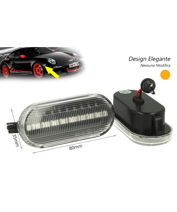 Kit Freccia Laterale a Led Side Marker Dinamica Lente Trasparente Ford Focus MK2 C-Max Fiesta Fusion Galaxy OEM 4M5A13K309AA
