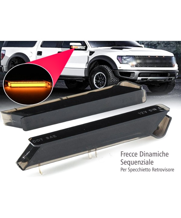 Kit Freccia Laterale a Led Freccia Dinamica Frontale Lente Fume Ford F150 Raptor Expedition Lincoln Mark LT OEM 4L3Z13B374AA 4L3Z13B375AA