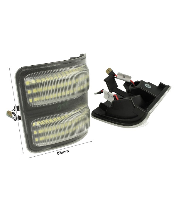 Kit Freccia Laterale a Led Side Marker Dinamica Lente Trasparente Ford F-250 F250 F350 F450 F550 2008-2016 OEM 1448141 1448140