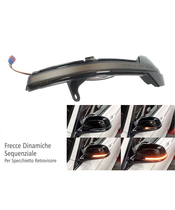 Kit Freccia Specchietto Retrovisore Led BMW F10 F11 GT F07 F12 F13 Gran Coupe F06 F01 Lente Fume Arancione Dinamico Sequenziale