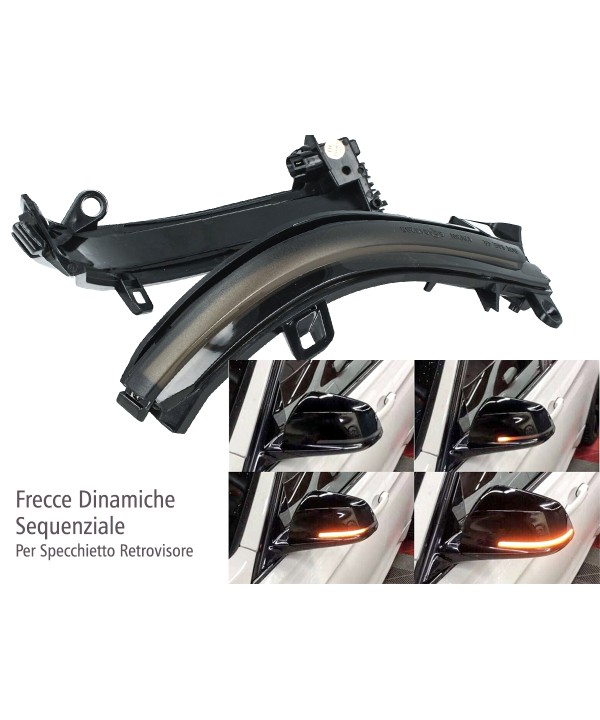 Kit Freccia Specchietto Retrovisore Led BMW F20 F21 F22 F30 F31 F34 F35 F32 F33 F36 X1 E84 Lente Fume Arancione Dinamico Sequenziale