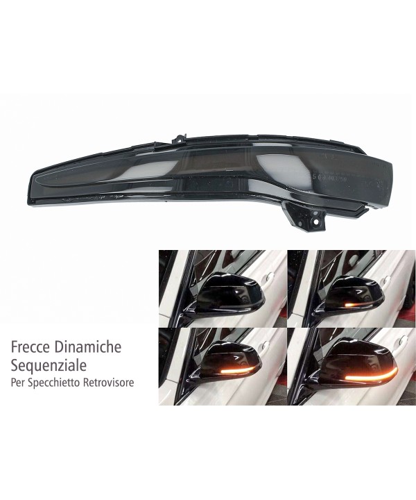 Kit Freccia Specchietto Retrovisore Led Mercedes Benz W205 W222 W217 W213 OEM A0999060143 Lente Fume Arancione Dinamico Sequenziale