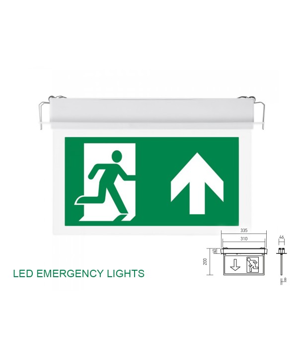 Kit Emergenza Da Incasso Soffitto Modalita SA e SE Led Samsung 2W 3 Ore Autonomia Indicatore Uscita Emergenza Bianco Freddo IP20 SKU-835
