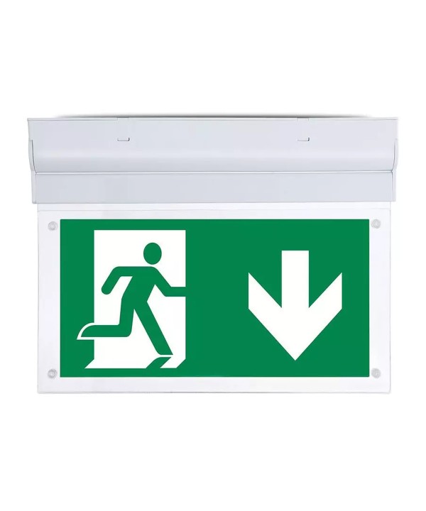 Kit Emergenza Da Parete Muro Soffitto Orientabile 90 Gradi Modalita SA e SE Led Samsung 2W 3 Ore Autonomia Indicatore Uscita Emergenza SKU-836