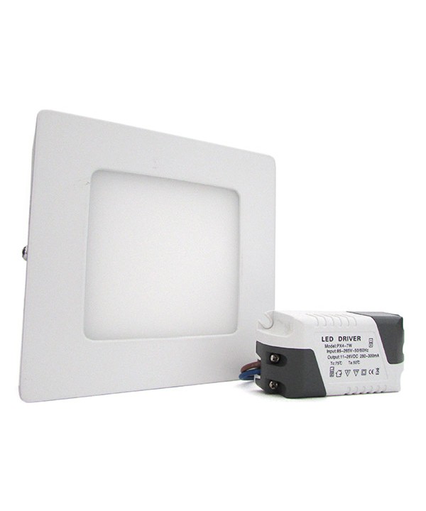Plafoniera Faretto Led Da Soffitto Muro Parete Quadrata 6W Bianco Freddo 120x120mm