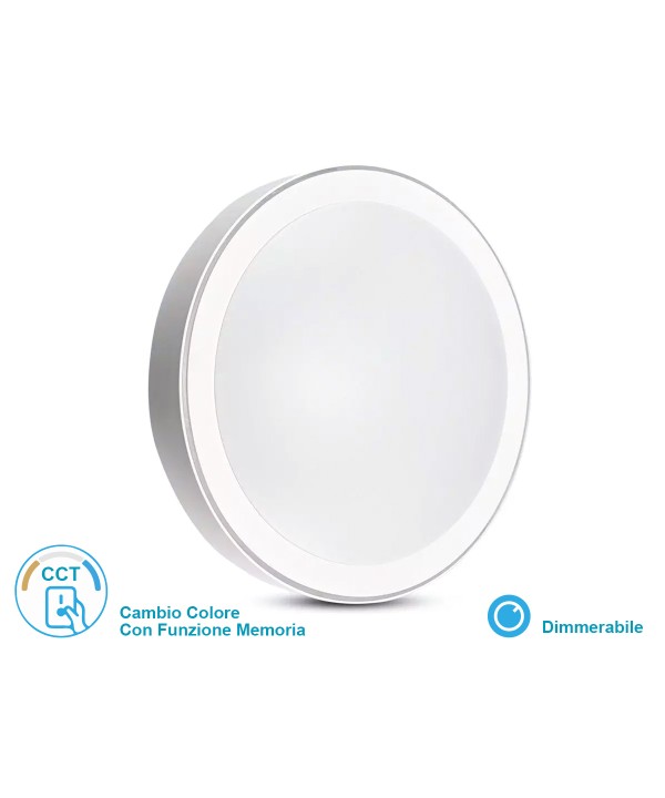 Plafoniera A Led Da Soffitto CCT 3 in 1 Rotonda 60W D510mm Dimmerabile Con Telecomando Incluso SKU-2114751