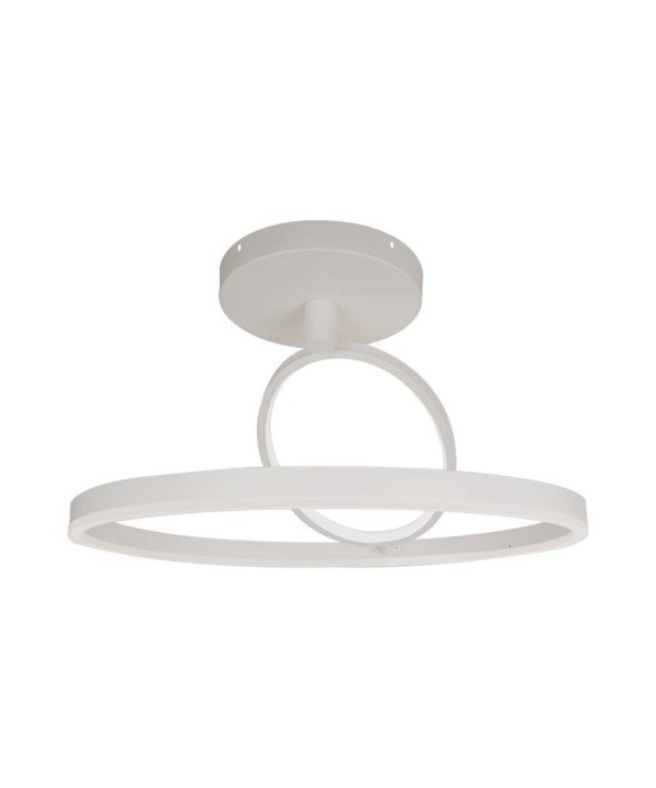 Plafoniera Lampadario LED 37W 4000lm Doppio Anelli Incrociate Colore Bianco D495mm 4000K SKU-14985