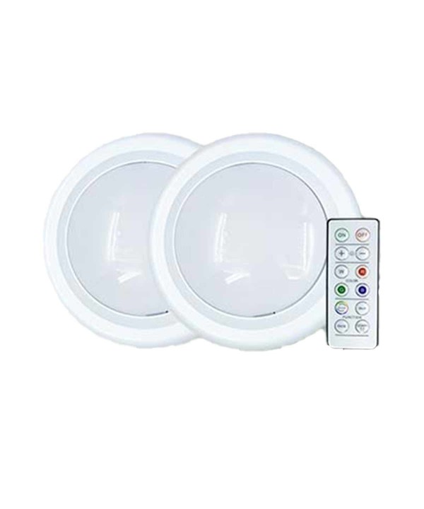 2 Pezzi di Mini Lampada LED RGB con Telecomando Dimmerabile piu 4 Modalita di Funzione 6lm 0.5W