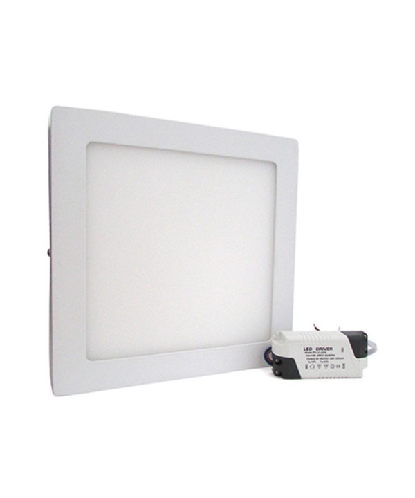 Plafoniera Faretto Led Da Soffitto Muro Parete Quadrata 18W Bianco Neutro 225x225mm