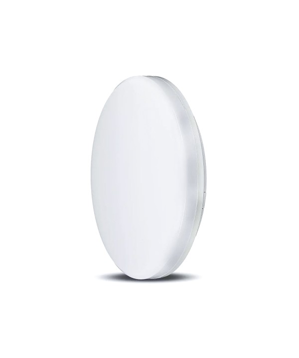 Plafoniera Led Rotonda 15W 100LM/W Caldo 3000K IP44 Diametro 200mm Carcassa Bianca SKU-2113889
