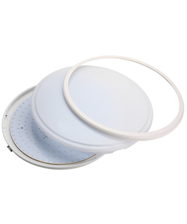 Plafoniera A Led Slim Da Soffitto 20W 220V Bianco Caldo Rotondo Diametro 350mm Ultrapiatta