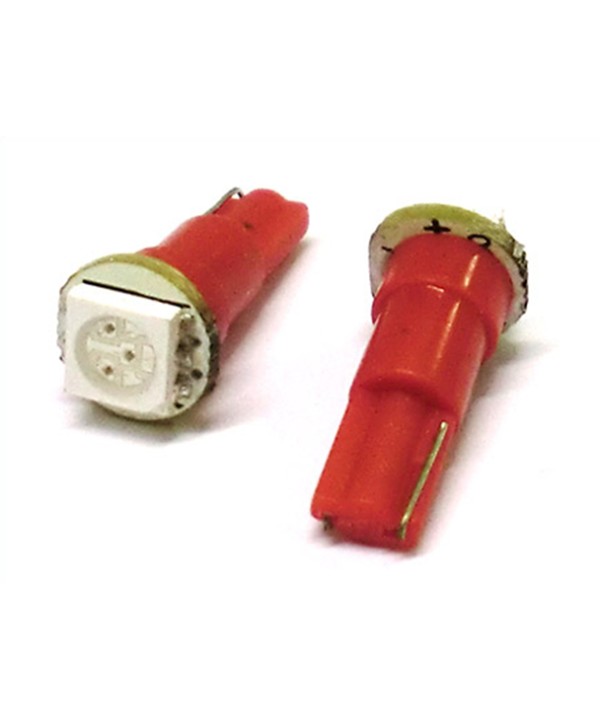 Lampada Led T5 W1,2W 1 Smd Rosso Luci Cruscotto 12V