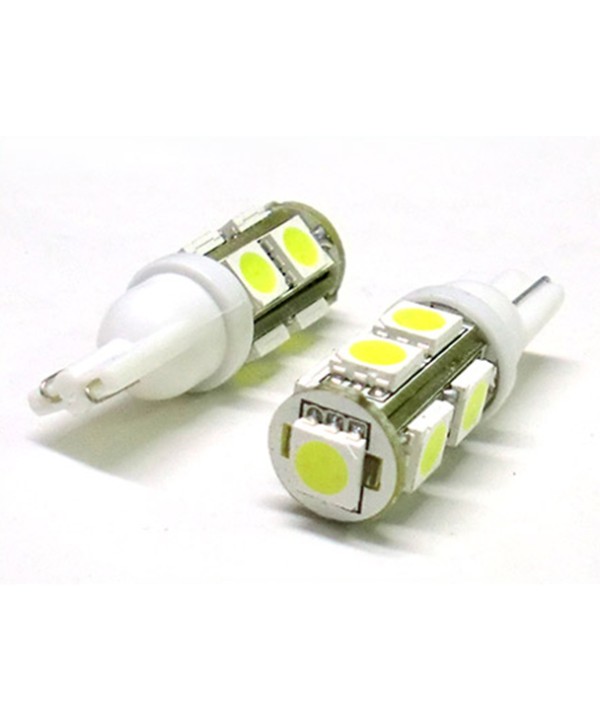 24V Lampada Led T10 W5W 9 Smd Bianco Luci Posizione Camion