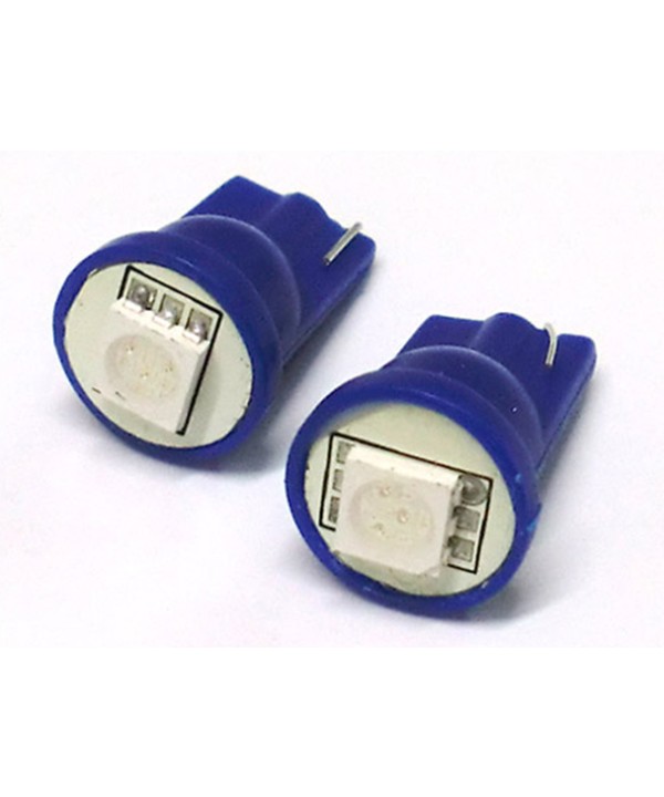 Lampada Led T10 W5W 1 Smd Blue Blu Luci Posizione 12V