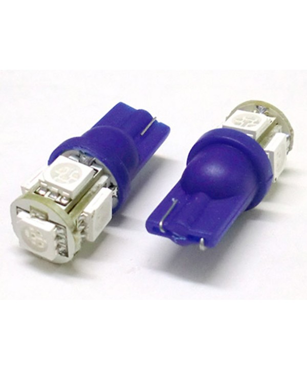 Lampada Led T10 W5W 5 Smd 5050 Blue Luci Posizione 12V