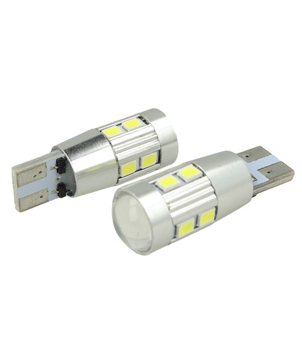 Lampada Led Canbus Pro T10 W5W W16W T15 12V 10 Smd 5630 No Errore No Polarita Luci Posizione Bianco
