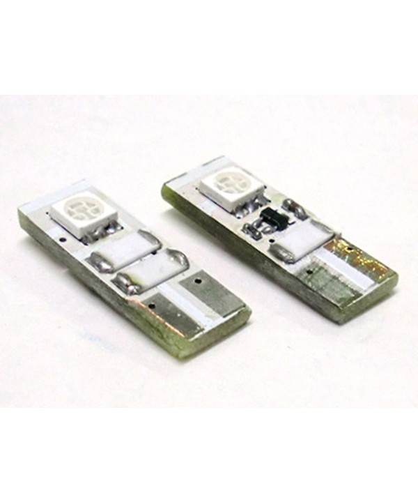Lampada Led Canbus T10 W5W 2 Smd Blue No Errore Check Luci 12V Con Resistenza