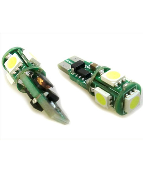 Lampada Led Luci Posizione Canbus Pro T10 W5W 5 Smd 12V No Errore