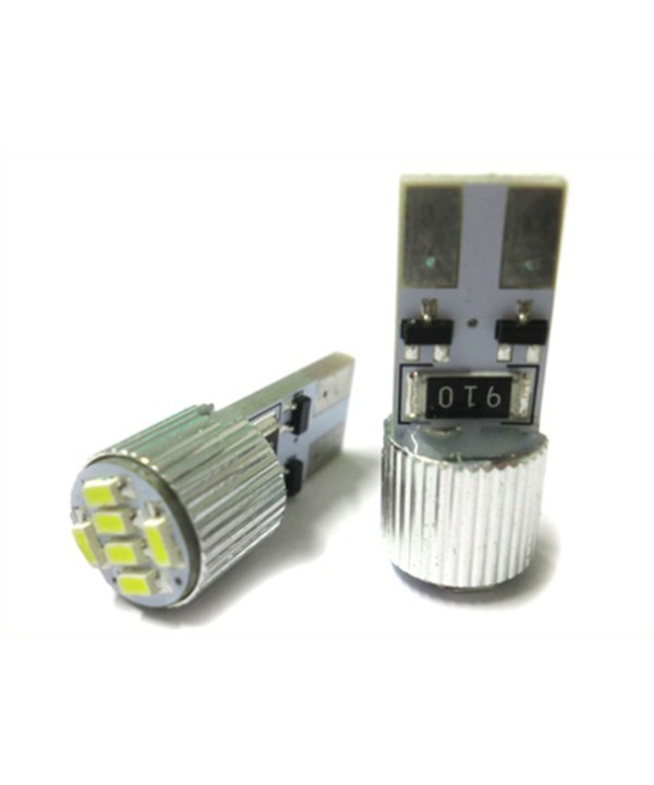 Lampadina Led Canbus T10 W5W 6 SMD 3104 Frontale No Errore Computer Di Bordo