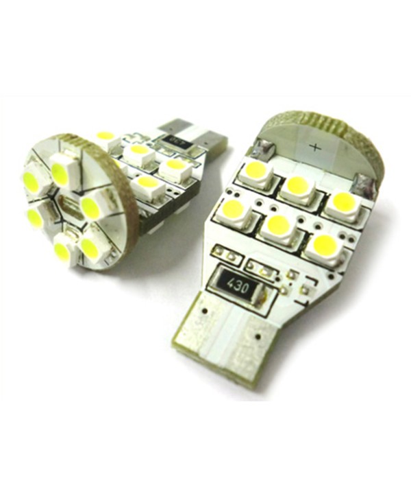 Lampadina Led T15 18 Smd 3528 Luci Posizione 12V Bianco 6000K