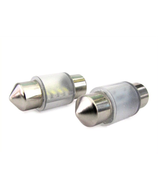 Lampadina Led Micro Siluro T11 28mm 12V 1W Bianco Freddo Per Luci Di Cortesia Nel Parasole 8 Smd 3014