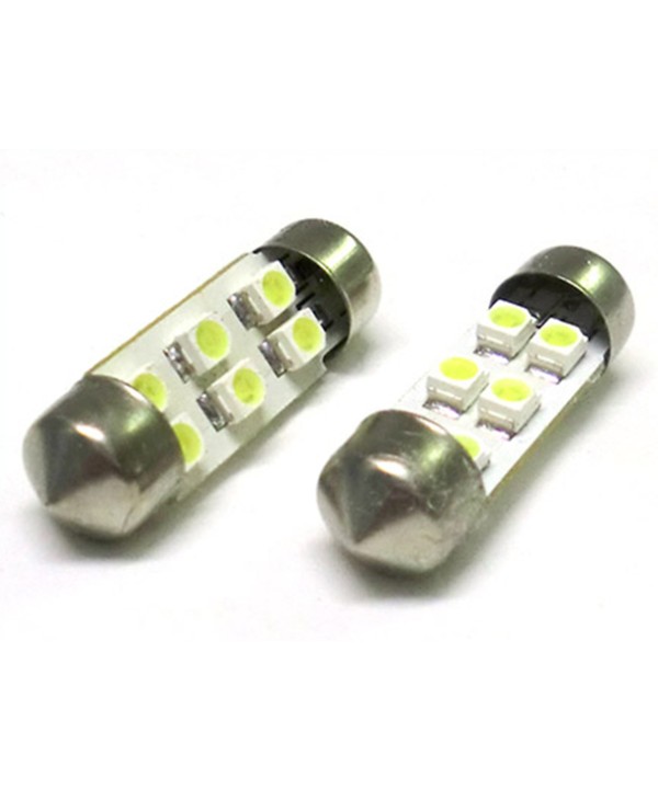 Lampada Led Siluro T11 C5W 31mm 6 Smd Bianco Ghiaccio 12V Luci Targa