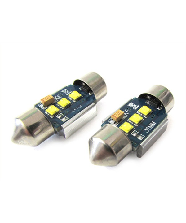Lampada Led Siluro Canbus Pro 31mm 3 Smd Cree 3W No Errore 12V No Polarita Super Luminoso