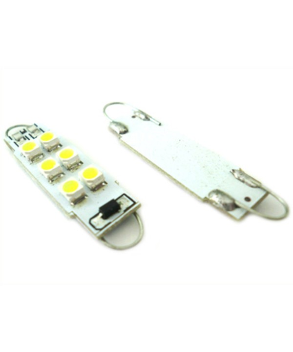 Lampadina Siluro Led 12V T11 Particolare Con Gancio 38mm 6 smd 3528