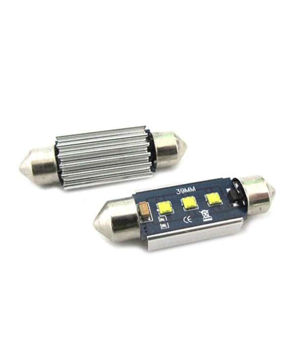 Lampada Led Siluro Canbus Pro 41mm 3 Smd Cree 3W No Errore 12V No Polarita Super Luminoso