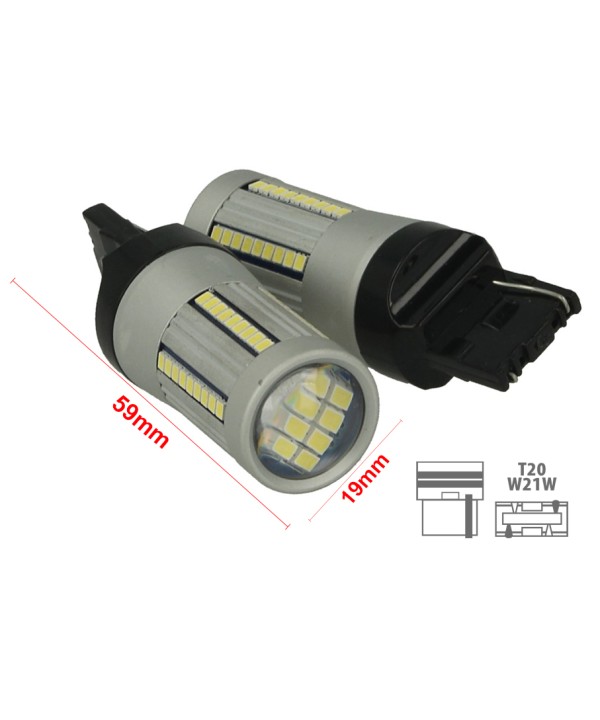 Lampada Led T20 Canbus 12V 25W Reale Per Luci Diurne VW Touran Audi Q3 Lancia Ypsilon Iveco Daily Fiat Nuova 500 Mono Filamento