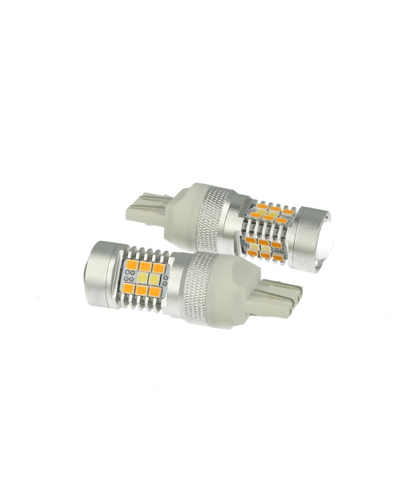 Lampada Led T20 7443 W21/5W Dual Color Bianco + Arancione Per Honda CR-V Civic Toyota RAV4 Yaris Infiniti G25 Mazda 3 6 MX-5 Nissan Pathfinder Mitsubishi Lancer Montero
