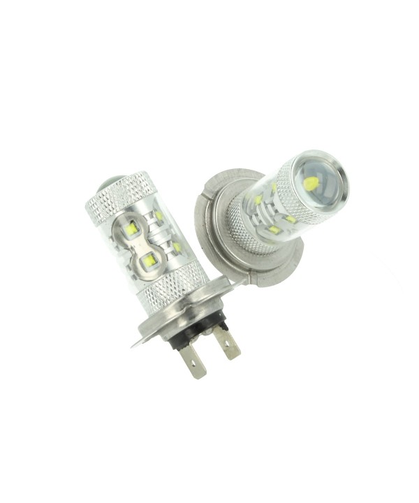 Lampada Led H7 PX26d 30W 12V Per Fendinebbia Super Potente e Bianco Xenon 6 Smd Cree Da 5W