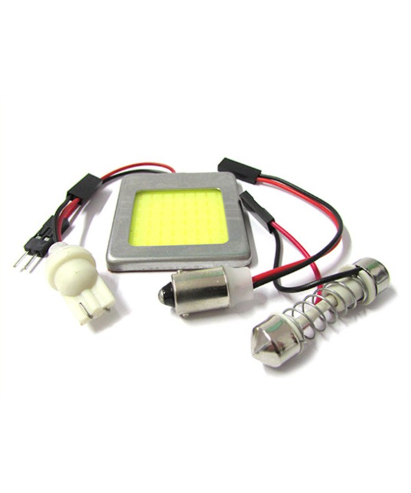 Pannello Lampada Led COB 48 Chip 12V 9,6W 42X37mm Siluro T11 Regolabile T10 W5W BA9S T4W