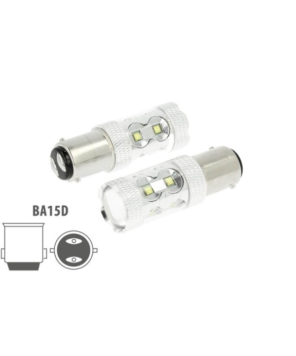 Lampada Led BA15D 50W 12V 24V Bianco Freddo 6000K Luci Per Barca